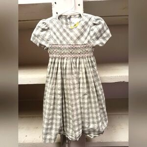 Edgehill Collection Gingham Vintage Dress Size 3T with SMOCKING
